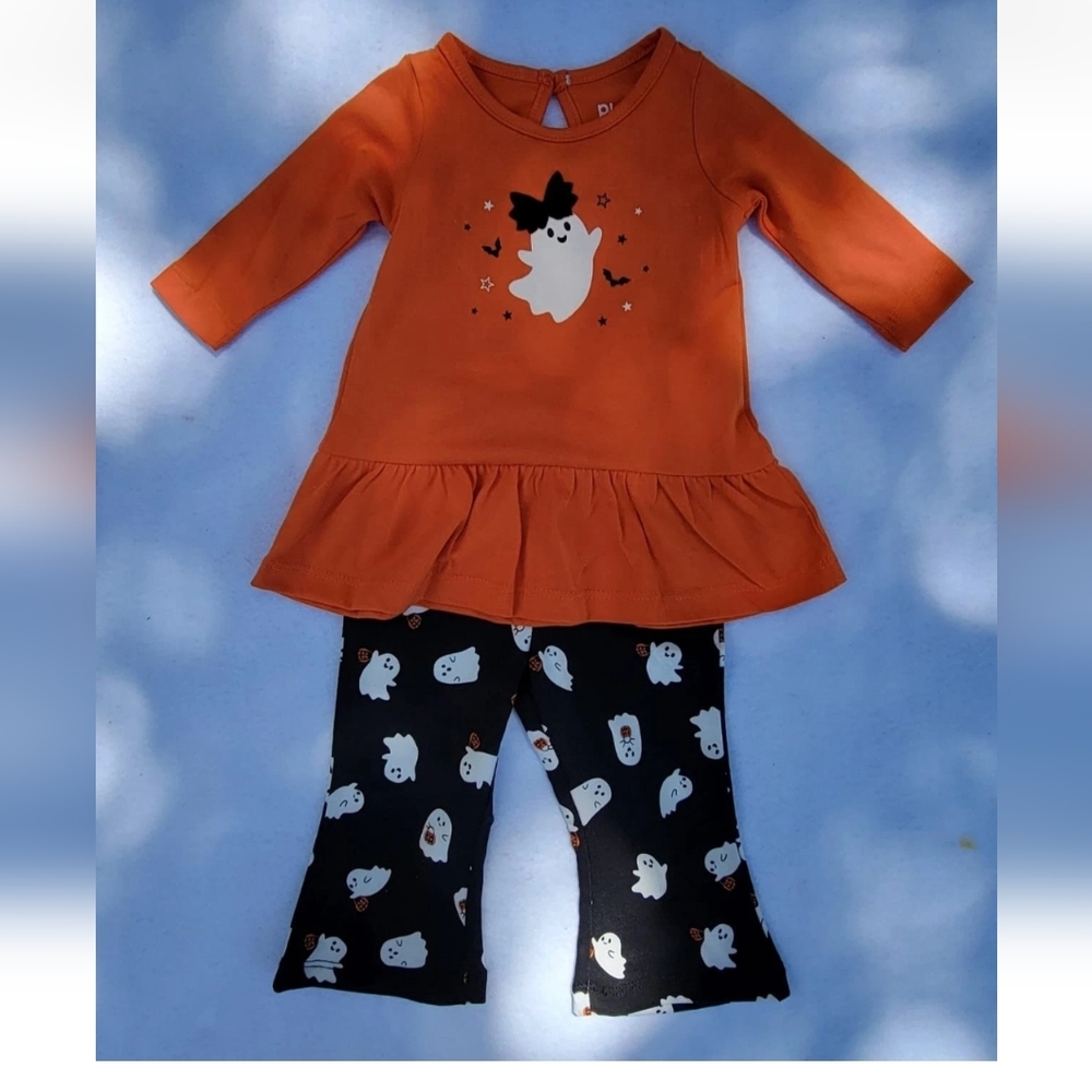 planet cotton Size 6m (1) -NEWBORN (2) AND 1- 9 MOUNTHGirls 2 pieceset halloween